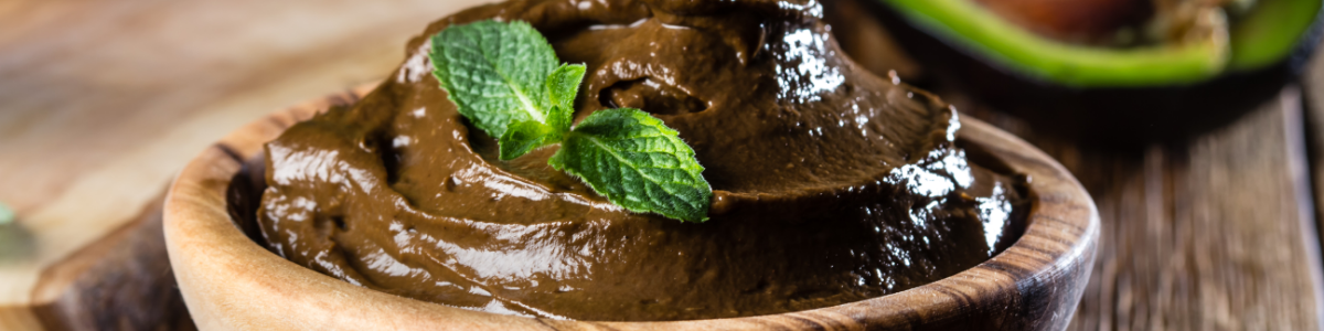 mousse de abacate com cacau